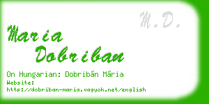 maria dobriban business card