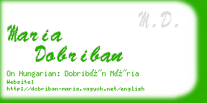 maria dobriban business card